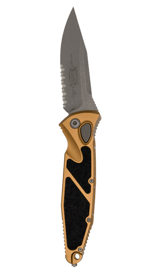 MICROTECH SOCOM ELITE AUTO S/E | TAN | APOCALYPTIC PARTIAL SERRATED | 160A-11 APTA