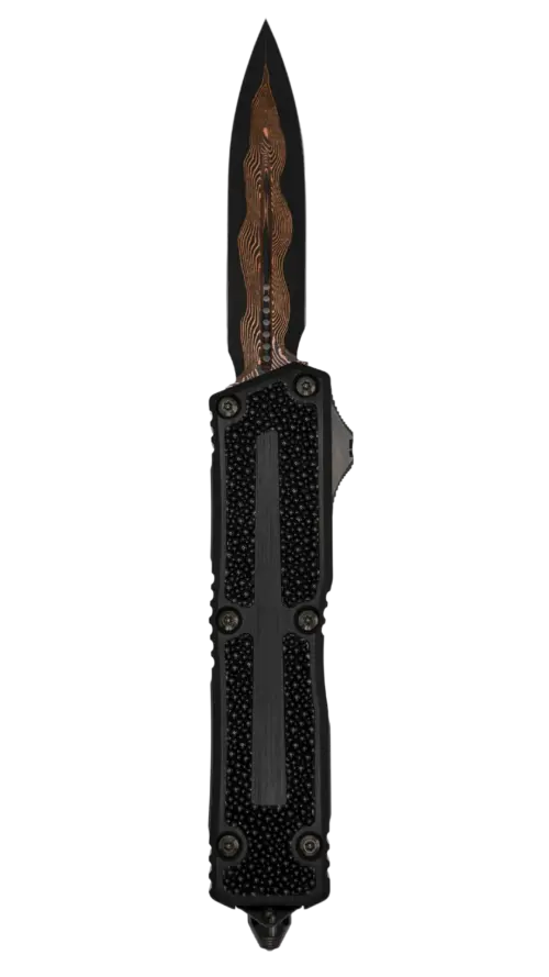 MICROTECH SCARAB II GEN III | DOUBLE EDGE SIGNATURE SERIES | BAKER FORGE COPPERMAI DAMASCUS HEFTED ALLOY | 1280-16MSI