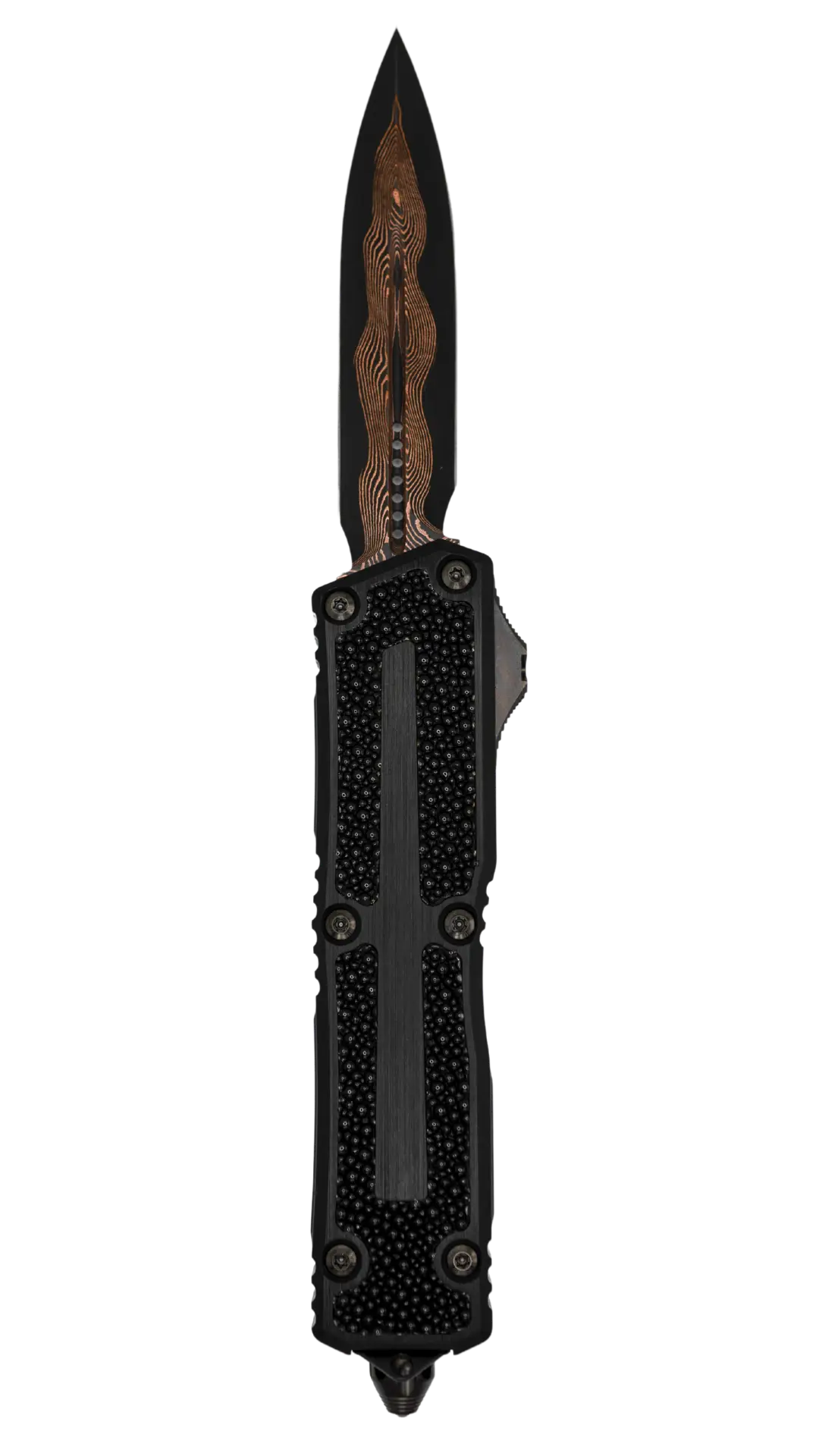 MICROTECH SCARAB II GEN III | DOUBLE EDGE SIGNATURE SERIES | BAKER FORGE COPPERMAI DAMASCUS HEFTED ALLOY | 1280-16MSI 1 MICROTECH SCARAB II GEN III | DOUBLE EDGE SIGNATURE SERIES | BAKER FORGE COPPERMAI DAMASCUS HEFTED ALLOY | 1280-16MSI