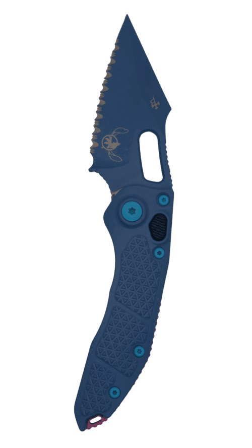 Microtech Stitch | Lavender Stitch Signature Series | Full Serrated | 169-3 SIS