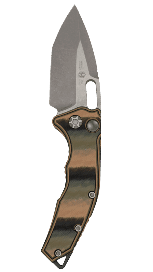HERETIC KNIVES | MEDUSA AUTO | TANTO | BATTLEWORN | TRI-CAMO G10 | H011-5A-G10/CAMO