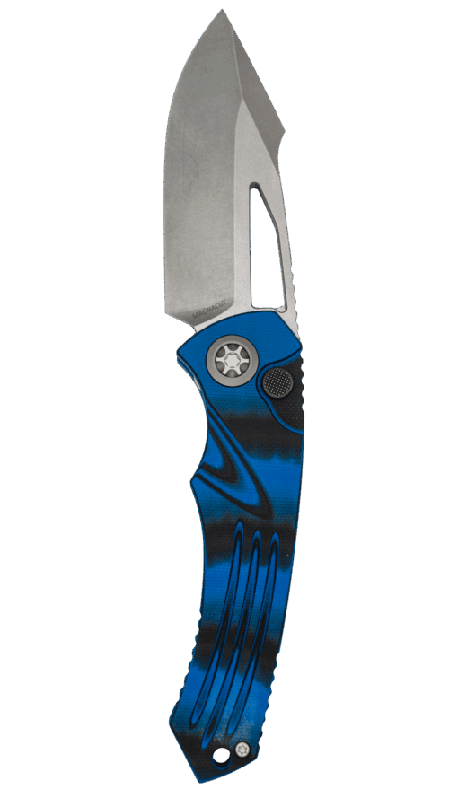 HERETIC KNIVES | PARIAH MANUAL | DROP POINT | STONEWASH | BLUE/BLACK G10 | H046-2A-G10/BLU