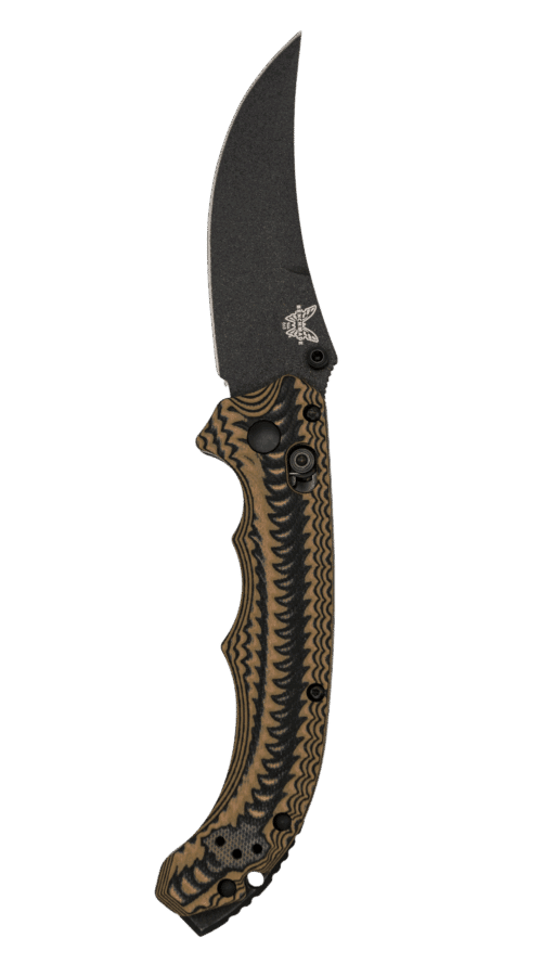 BENCHMADE MINI BEDLAM | BLACK COYOTE OD | SCIMITAR | 865BK-01