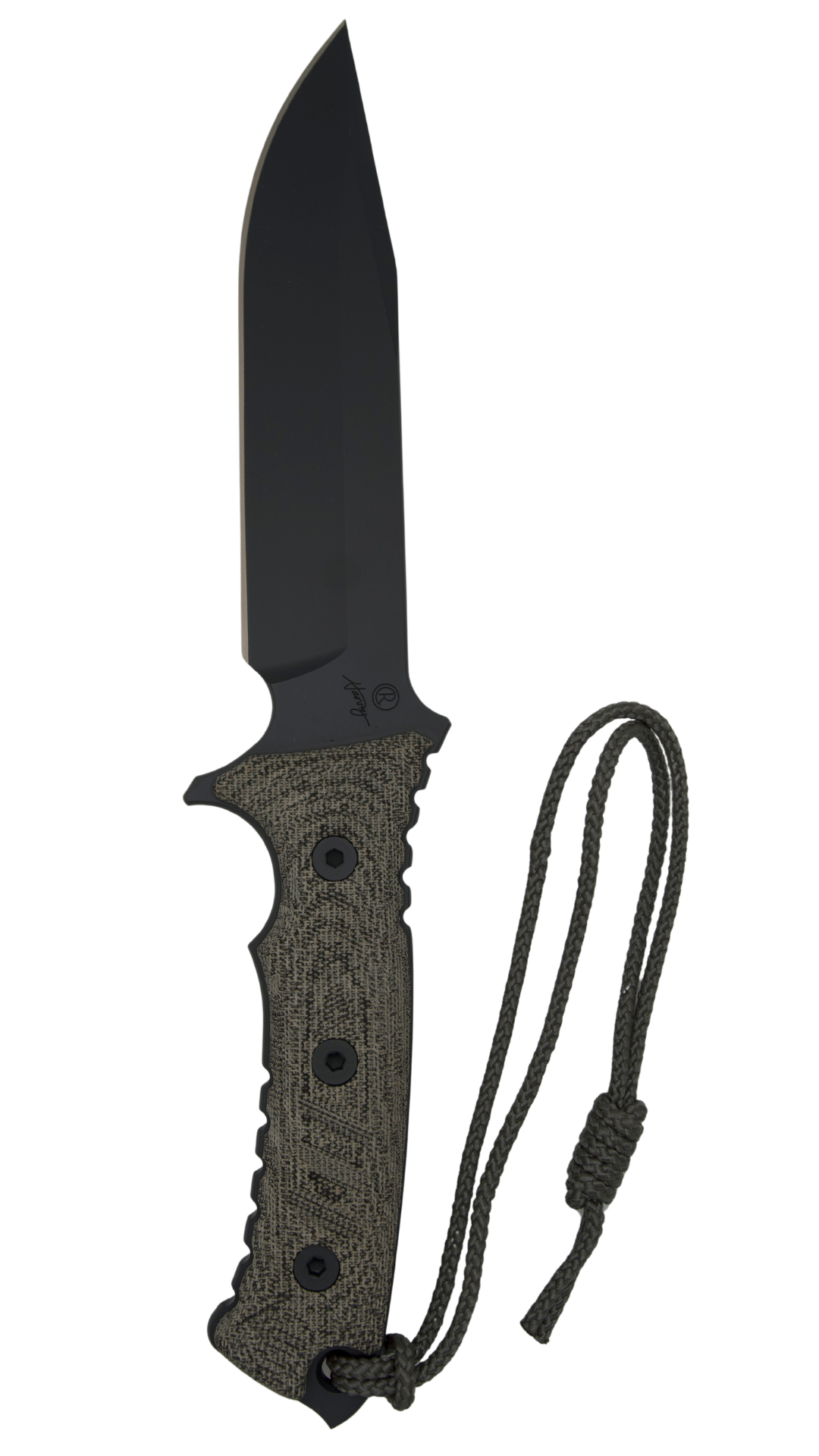 Chris Reeve Knives | Pacific | Fixed Blade | Non-Serrated | Black Canvas Micarta | PAC-1000 1 Chris Reeve Knives | Pacific | Fixed Blade | Non-Serrated | Black Canvas Micarta | PAC-1000